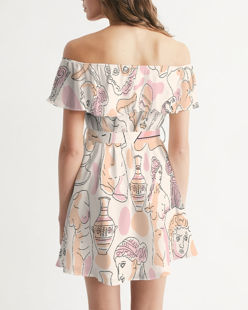 Greeky Prepster Women's Off-Shoulder Dress