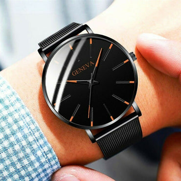 Waterproof Men's Watch Stainless Steel Quartz Analog Wristwatch