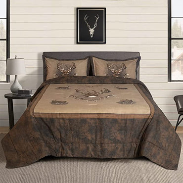 BRT - Whitetail Ridge - Deer Head - Modern Comforter Set