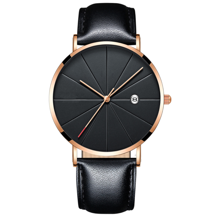 Simple Calendar watch male creative waterproof quartz watch