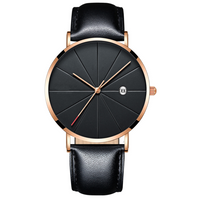 Simple Calendar watch male creative waterproof quartz watch