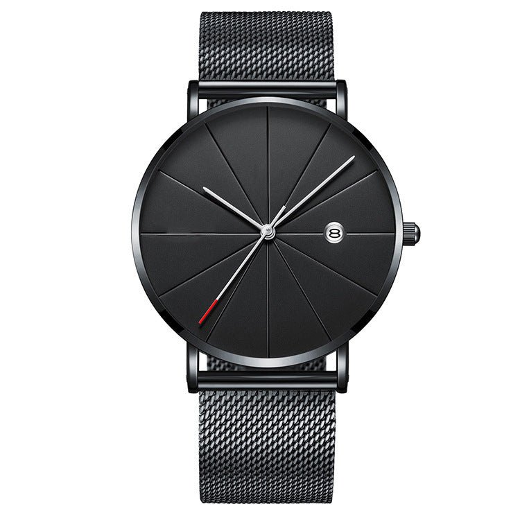 Simple Calendar watch male creative waterproof quartz watch