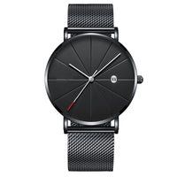 Simple Calendar watch male creative waterproof quartz watch