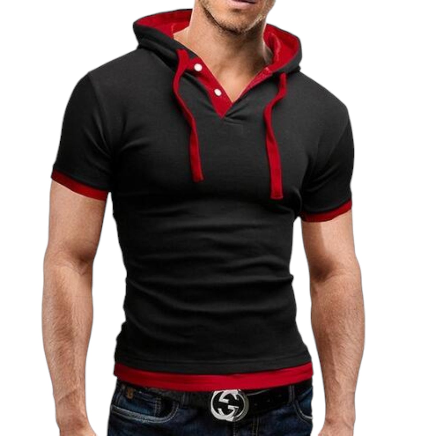 Men's  Hooded Polo Shirt