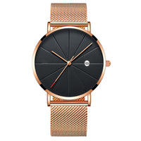 Simple Calendar watch male creative waterproof quartz watch