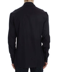 Dolce & Gabbana Purple Striped Cotton Pajama Lounge Shirt