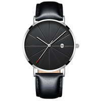 Simple Calendar watch male creative waterproof quartz watch