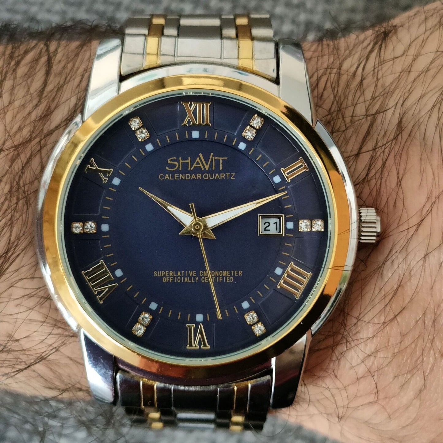Luxury Stainless Steel Quartz Luminous Wristwatch for Men