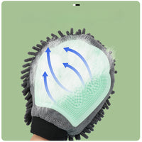 Pet Grooming Kit 2-Sided Bathing Brush Cleaning Massage Glove