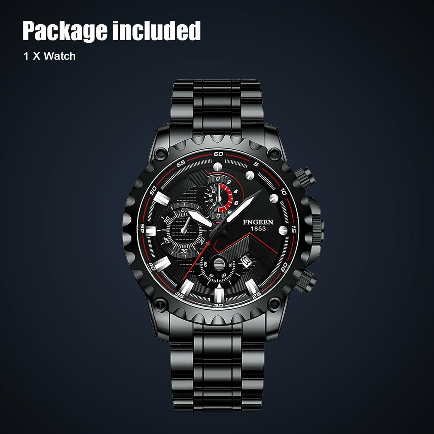 Men's Classic Stainless Steel Quartz Luminous Watch Luxury