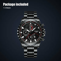 Men's Classic Stainless Steel Quartz Luminous Watch Luxury