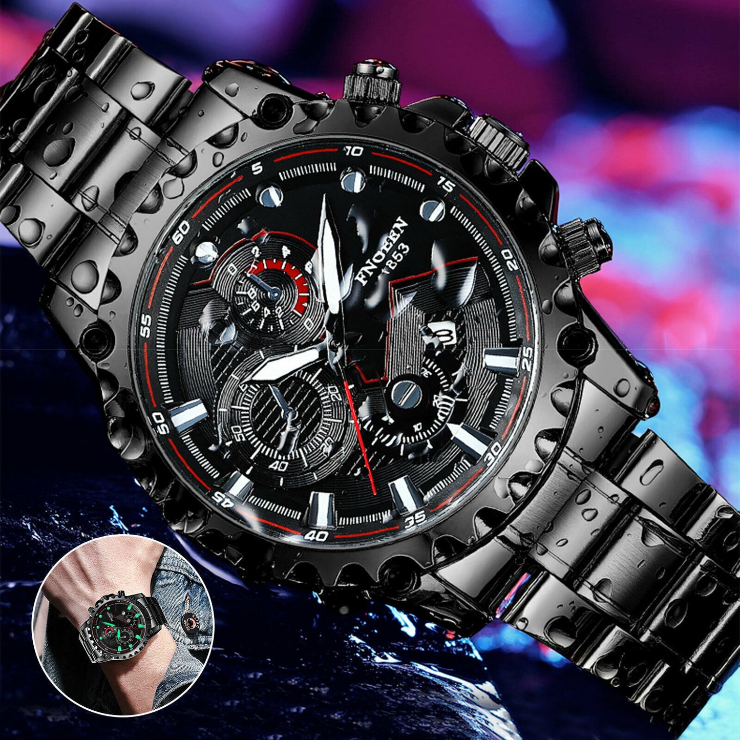 Men's Classic Stainless Steel Quartz Luminous Watch Luxury