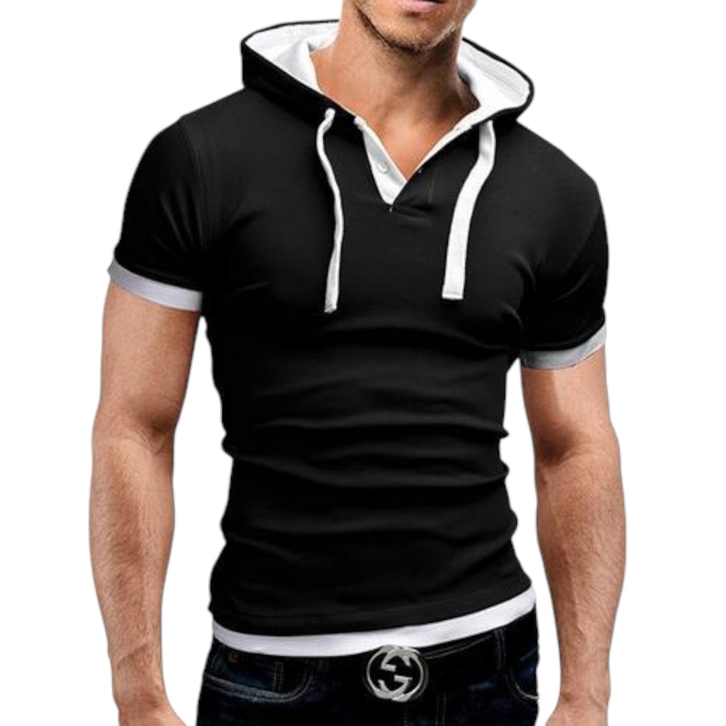 Men's  Hooded Polo Shirt