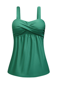 Adjustable Straps Ruched 2pcs Tankini Swimsuits