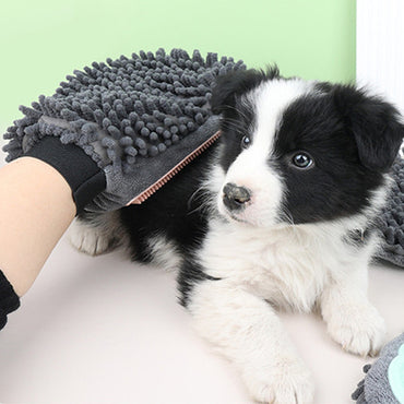 Pet Grooming Kit 2-Sided Bathing Brush Cleaning Massage Glove