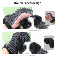 Pet Grooming Kit 2-Sided Bathing Brush Cleaning Massage Glove