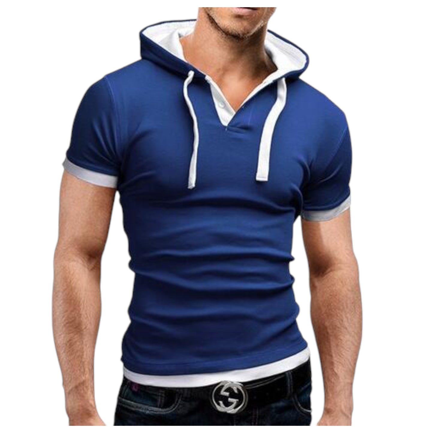 Men's  Hooded Polo Shirt