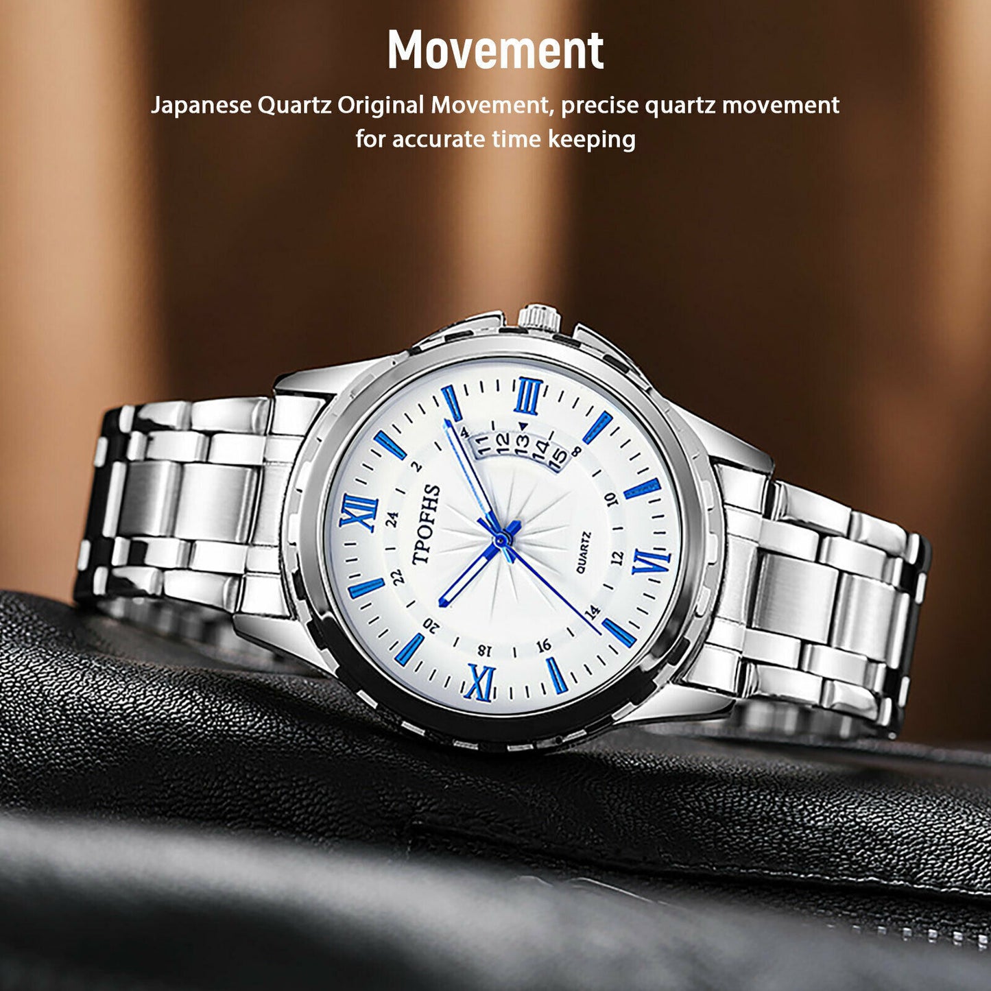 Stainless Steel Watch For MEN Classic Analog Wristwatch Fashion