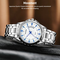 Stainless Steel Watch For MEN Classic Analog Wristwatch Fashion