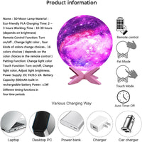 Touch Color Changing Moon Lamp