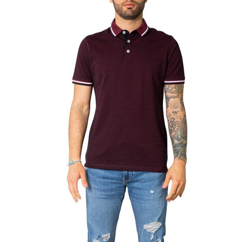 Jack Jones Men Polo Bordeaux & Black