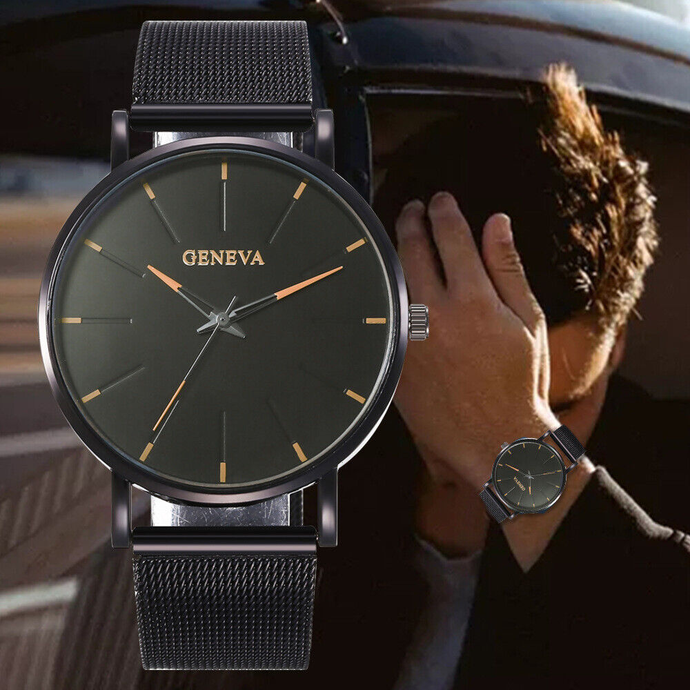 Waterproof Men's Watch Stainless Steel Quartz Analog Wristwatch