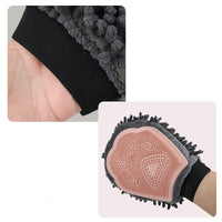 Pet Grooming Kit 2-Sided Bathing Brush Cleaning Massage Glove