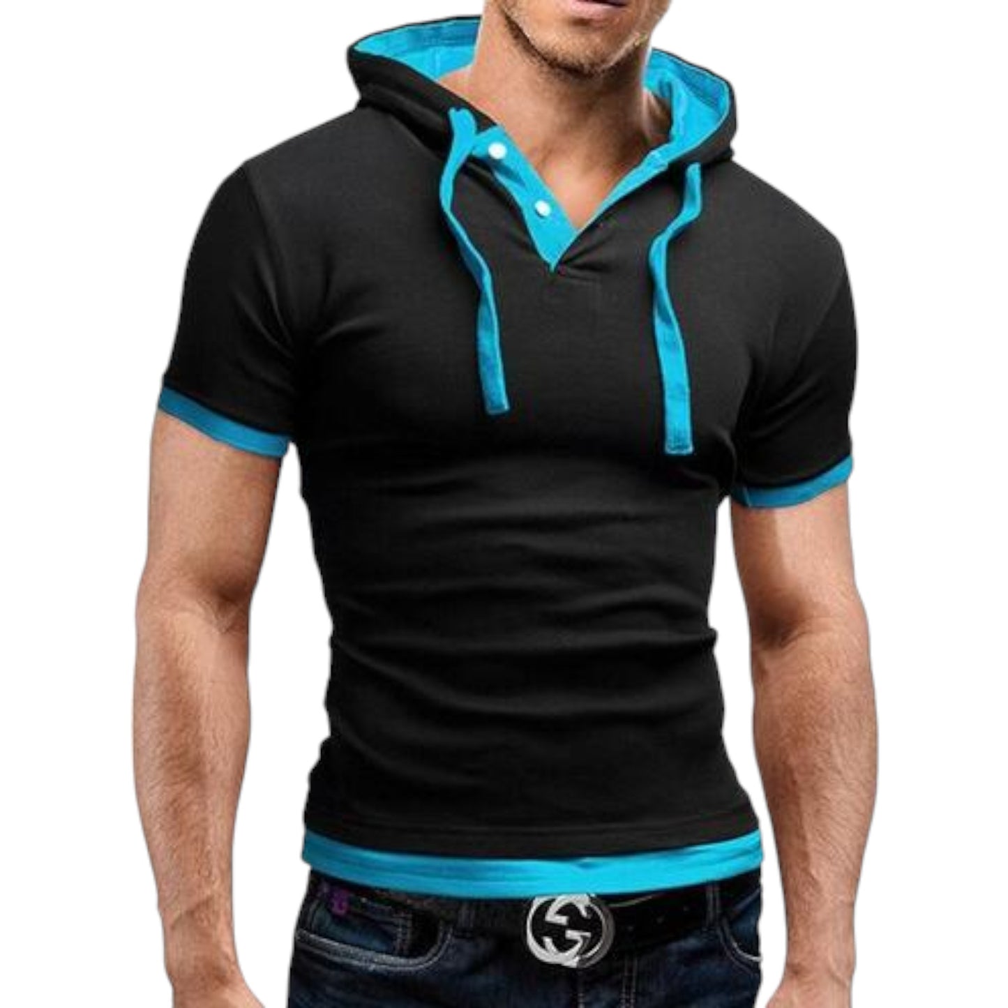 Men's  Hooded Polo Shirt