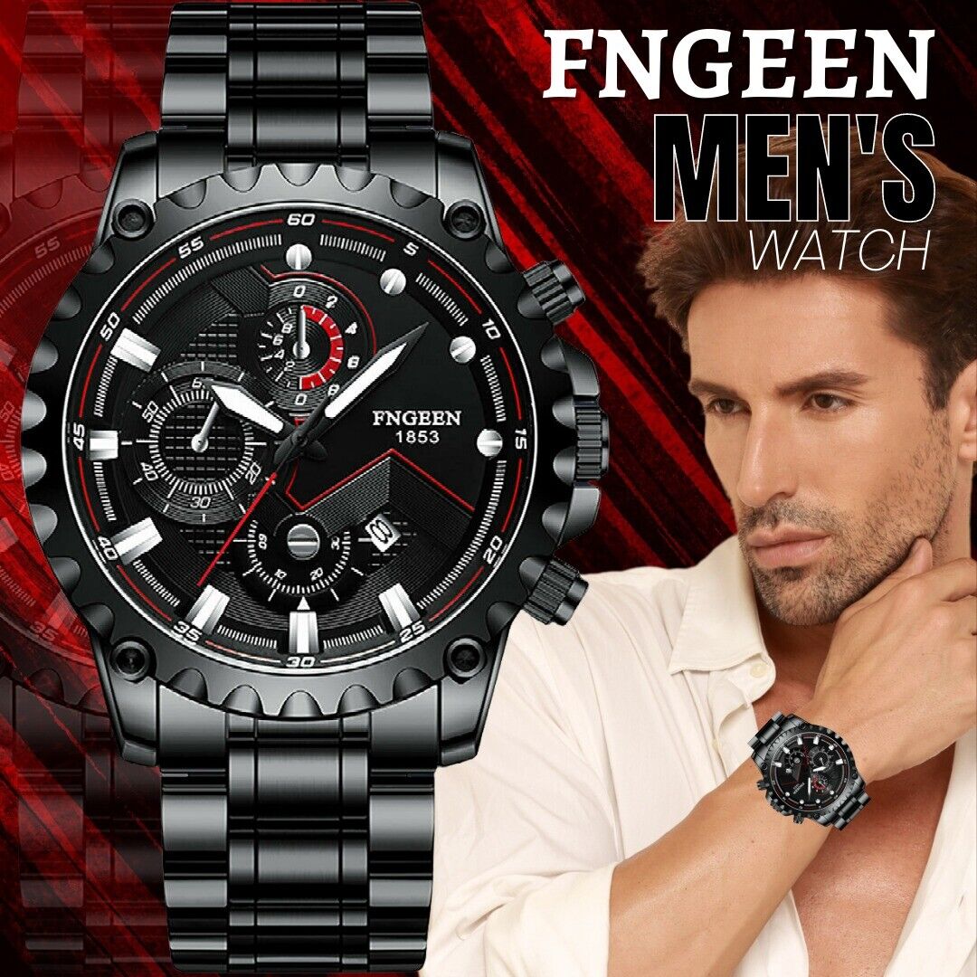 Men's Classic Stainless Steel Quartz Luminous Watch Luxury