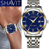 Luxury Stainless Steel Quartz Luminous Wristwatch for Men