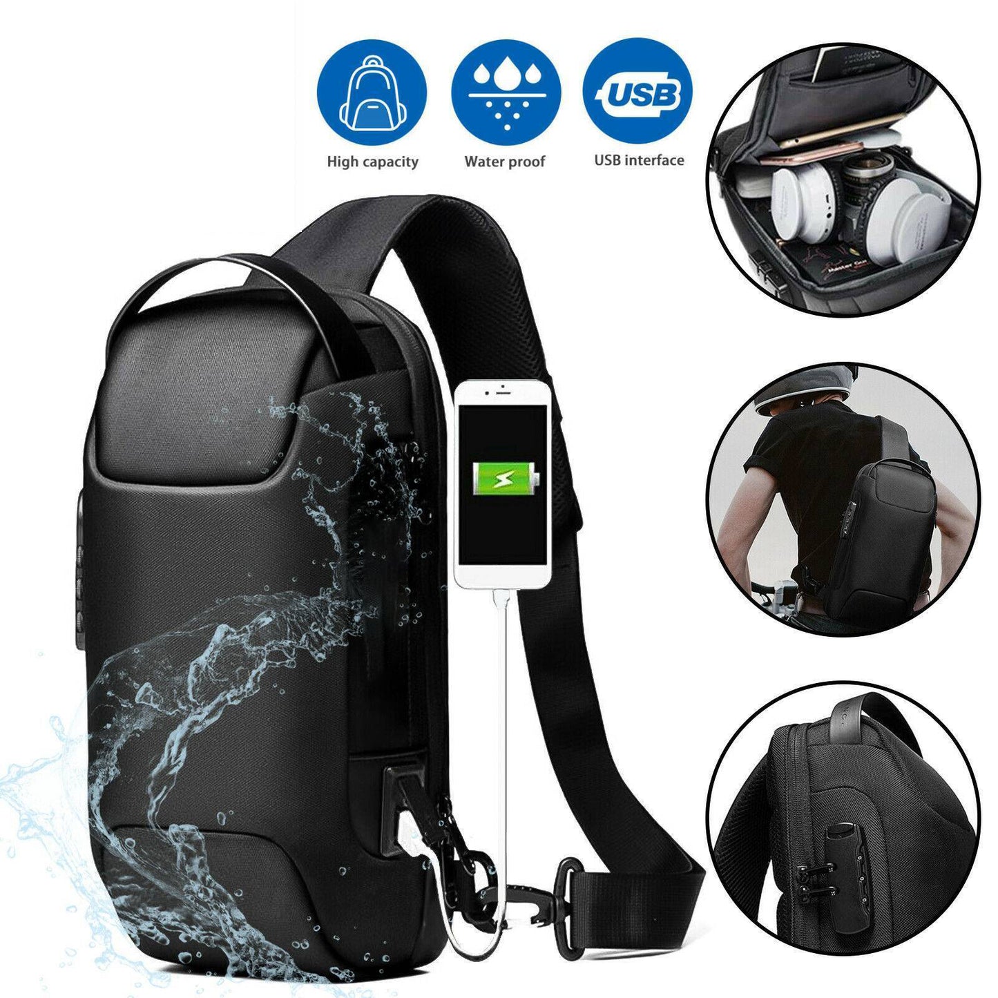 Men's Crossbody Bags Anti-theft Shoulder Bags