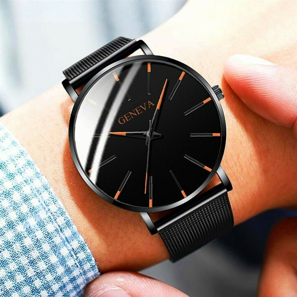 Waterproof Men's Watch Stainless Steel Quartz Analog Wristwatch