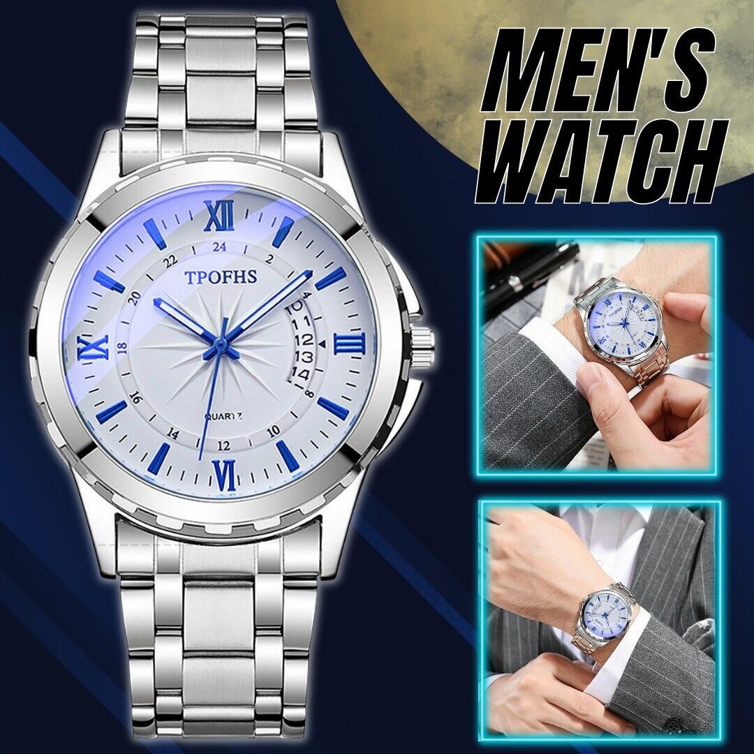 Stainless Steel Watch For MEN Classic Analog Wristwatch Fashion