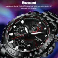 Men's Classic Stainless Steel Quartz Luminous Watch Luxury