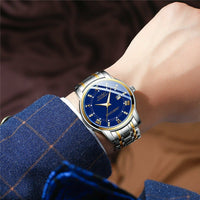 Luxury Stainless Steel Quartz Luminous Wristwatch for Men