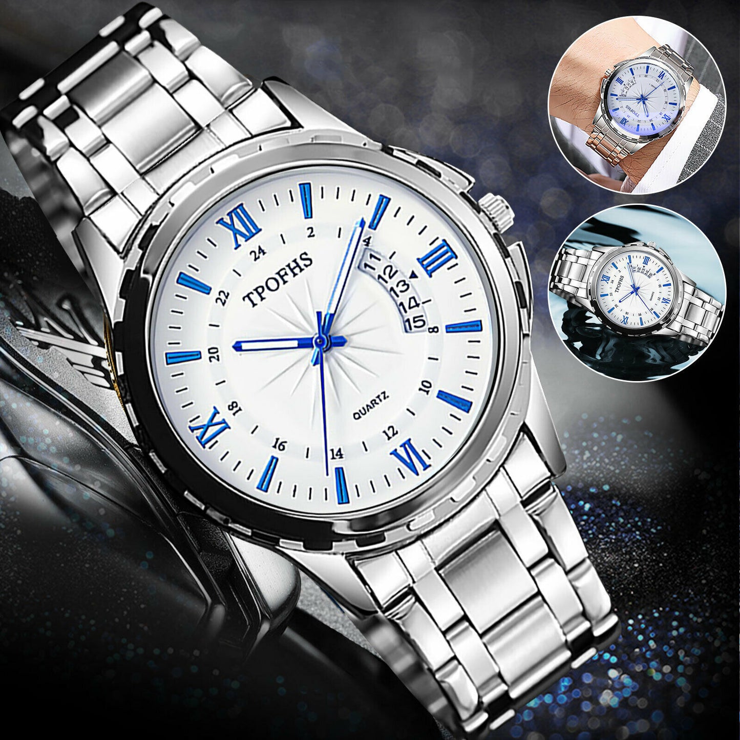 Stainless Steel Watch For MEN Classic Analog Wristwatch Fashion