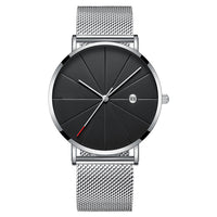 Simple Calendar watch male creative waterproof quartz watch