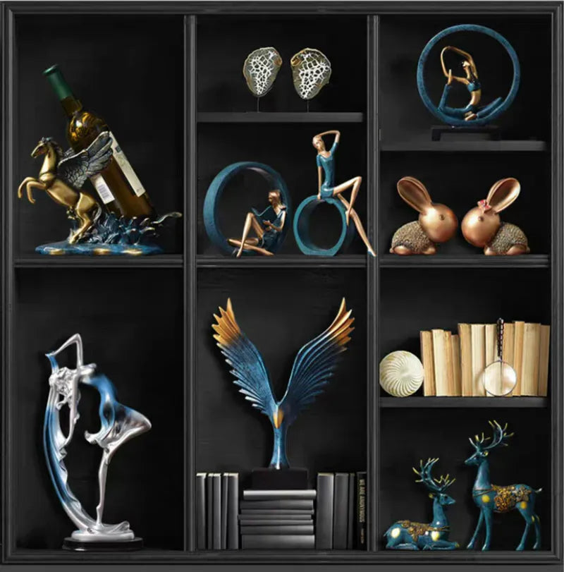 Owl Family Figurines Lovely Dancer Ornament Home Decor Creative Animal Crafts Home Decor Accessories  Wedding Gift for lovers