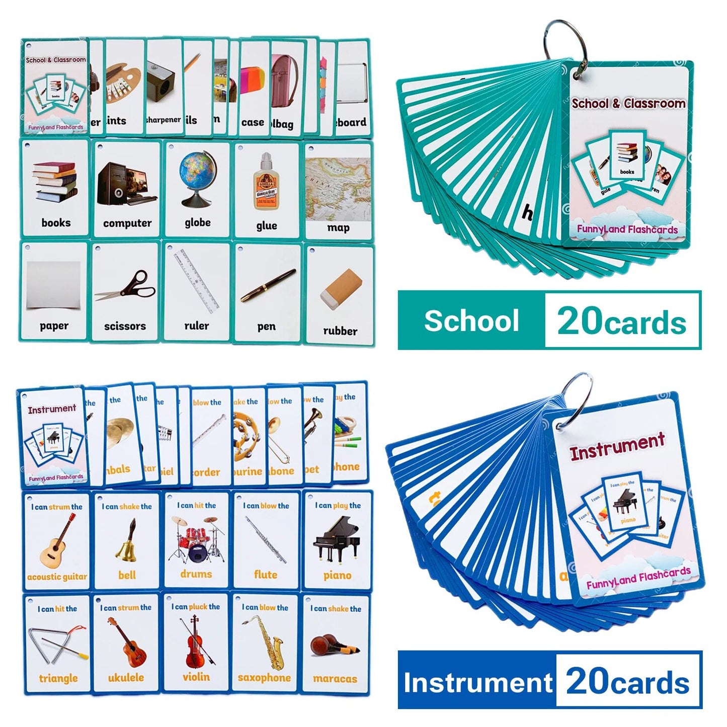 26 Themes 760 Cards Baby  English Learning Word Card Children's Educational Toys for Kids Early Learning Montessori Flashcards