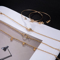 Olive Branch Pav'e Peace 5 PC Bracelet Set