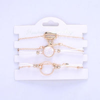 Oceanic Inspired Seashell 5 Piece Bracelet Set