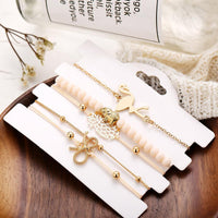 Wild Jungle Marble Stretch 5 Piece Bracelet Set
