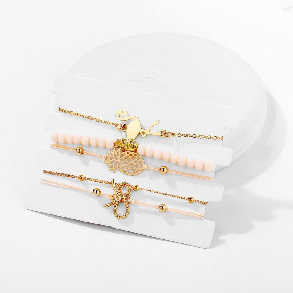 Wild Jungle Marble Stretch 5 Piece Bracelet Set
