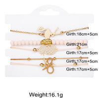 Wild Jungle Marble Stretch 5 Piece Bracelet Set
