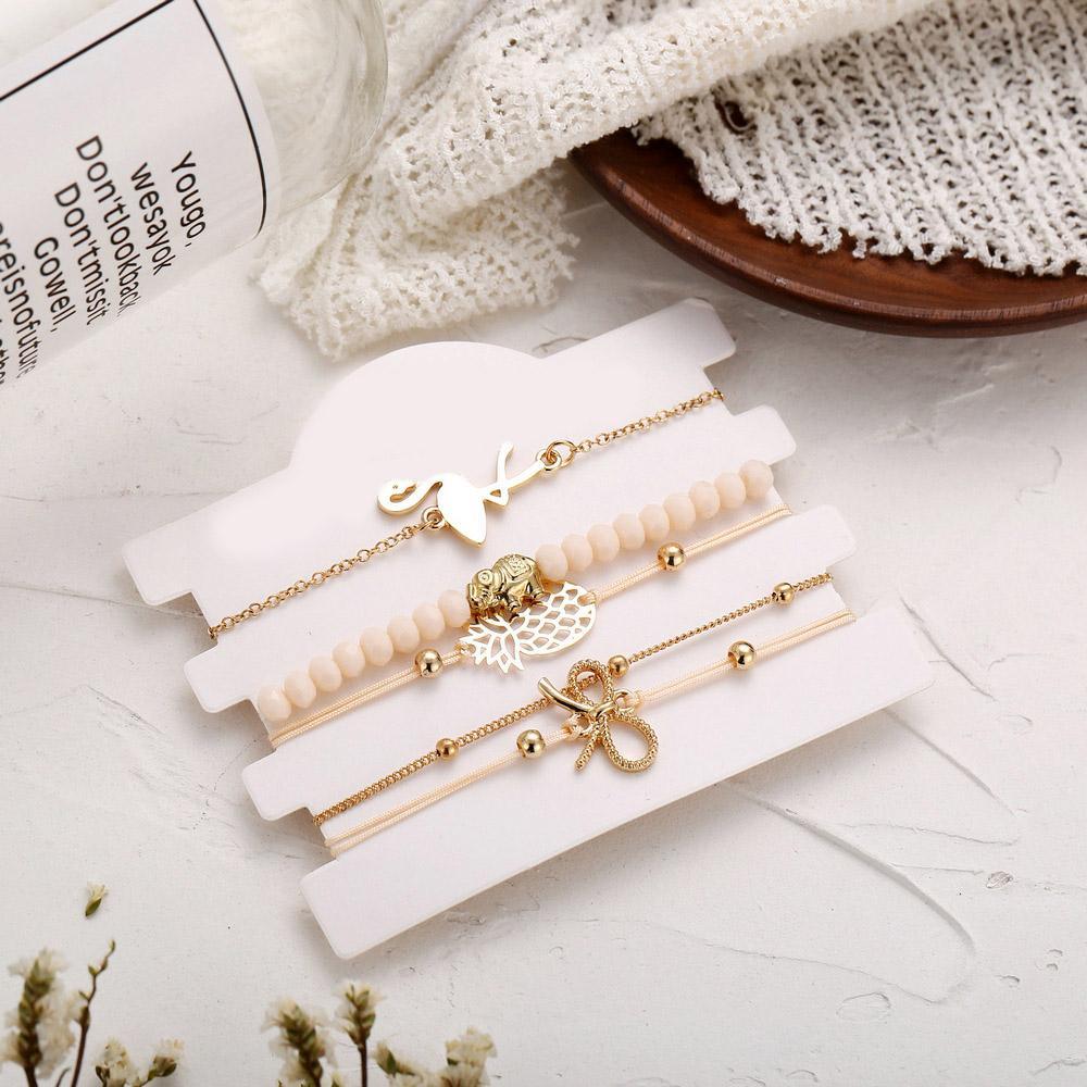 Wild Jungle Marble Stretch 5 Piece Bracelet Set