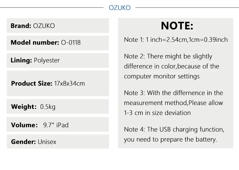 OZUKO 2022 New Multifunction Crossbody Bag for Men Anti-theft Shoulder Messenger Bags Male Waterproof Short Trip Chest Bag Pack