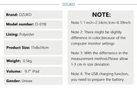 OZUKO 2022 New Multifunction Crossbody Bag for Men Anti-theft Shoulder Messenger Bags Male Waterproof Short Trip Chest Bag Pack