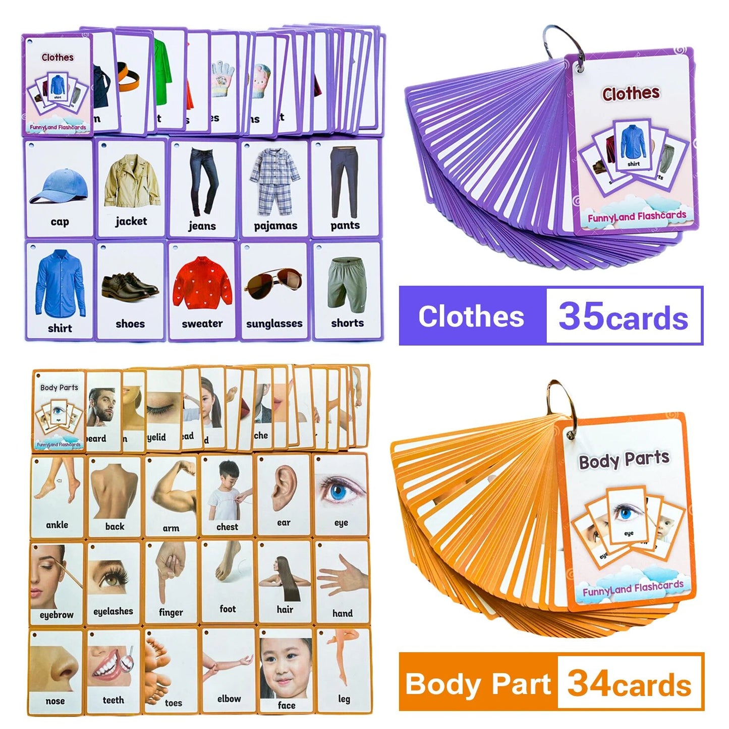 26 Themes 760 Cards Baby  English Learning Word Card Children's Educational Toys for Kids Early Learning Montessori Flashcards