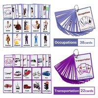 26 Themes 760 Cards Baby  English Learning Word Card Children's Educational Toys for Kids Early Learning Montessori Flashcards