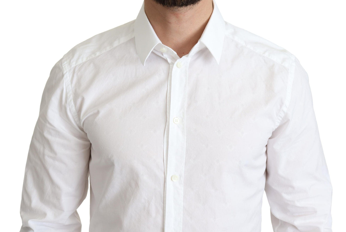 Dolce & Gabbana White 100% Cotton Men Dress Formal Shirt